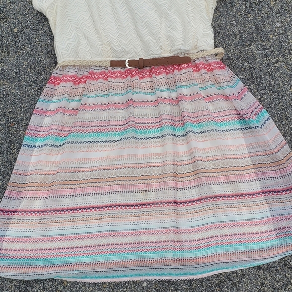Maurices Cream and Multicolor Chevron Dress - Picture 8 of 8